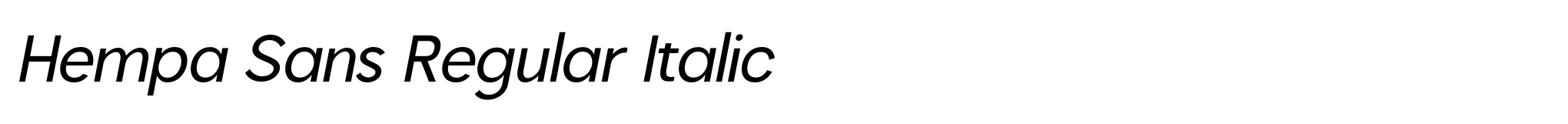 Hempa Sans Regular Italic image